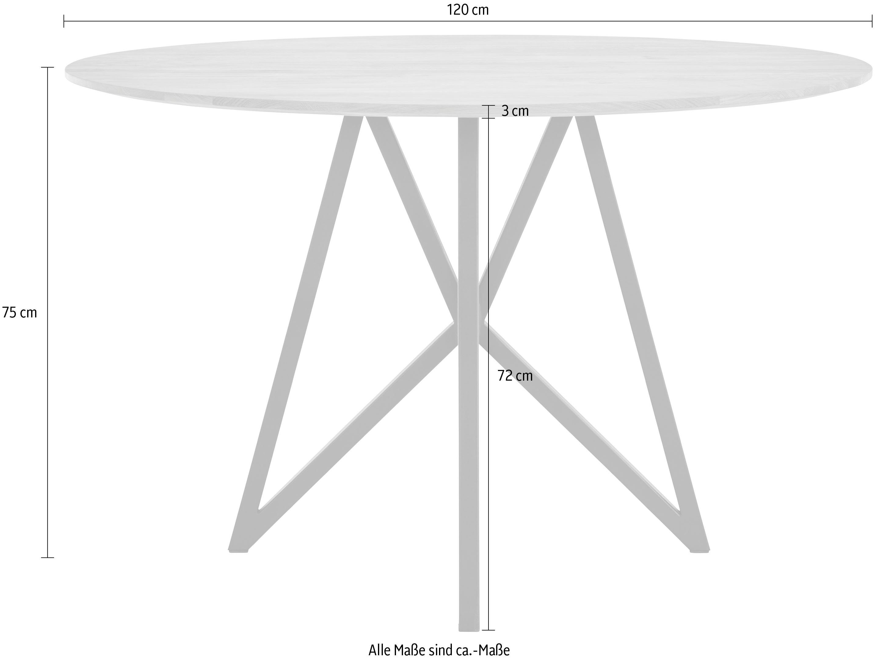 andas Esstisch Krum, aus Massivholz