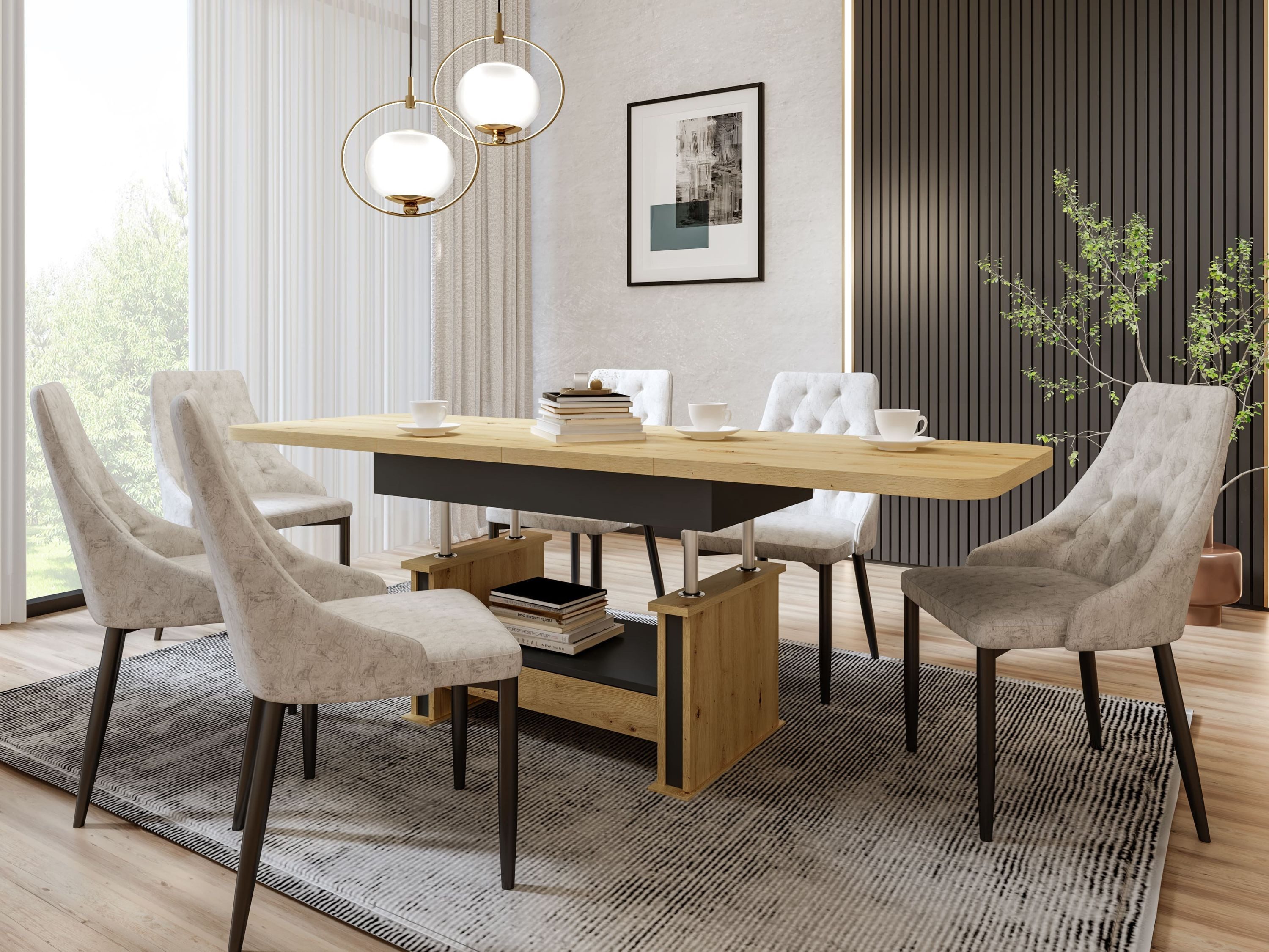 designimpex Couchtisch Design DA-555 Schublade höhenverstellbar ausziehbar günstig online kaufen