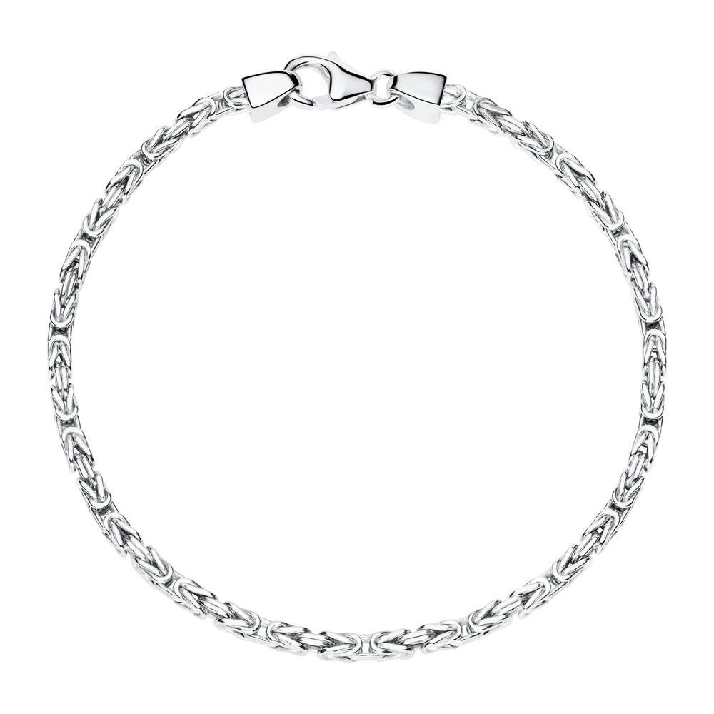JEWLIX Königsarmband Sterlingsilber Königsarmband für Herren 2,5 mm | Silberarmbänder
