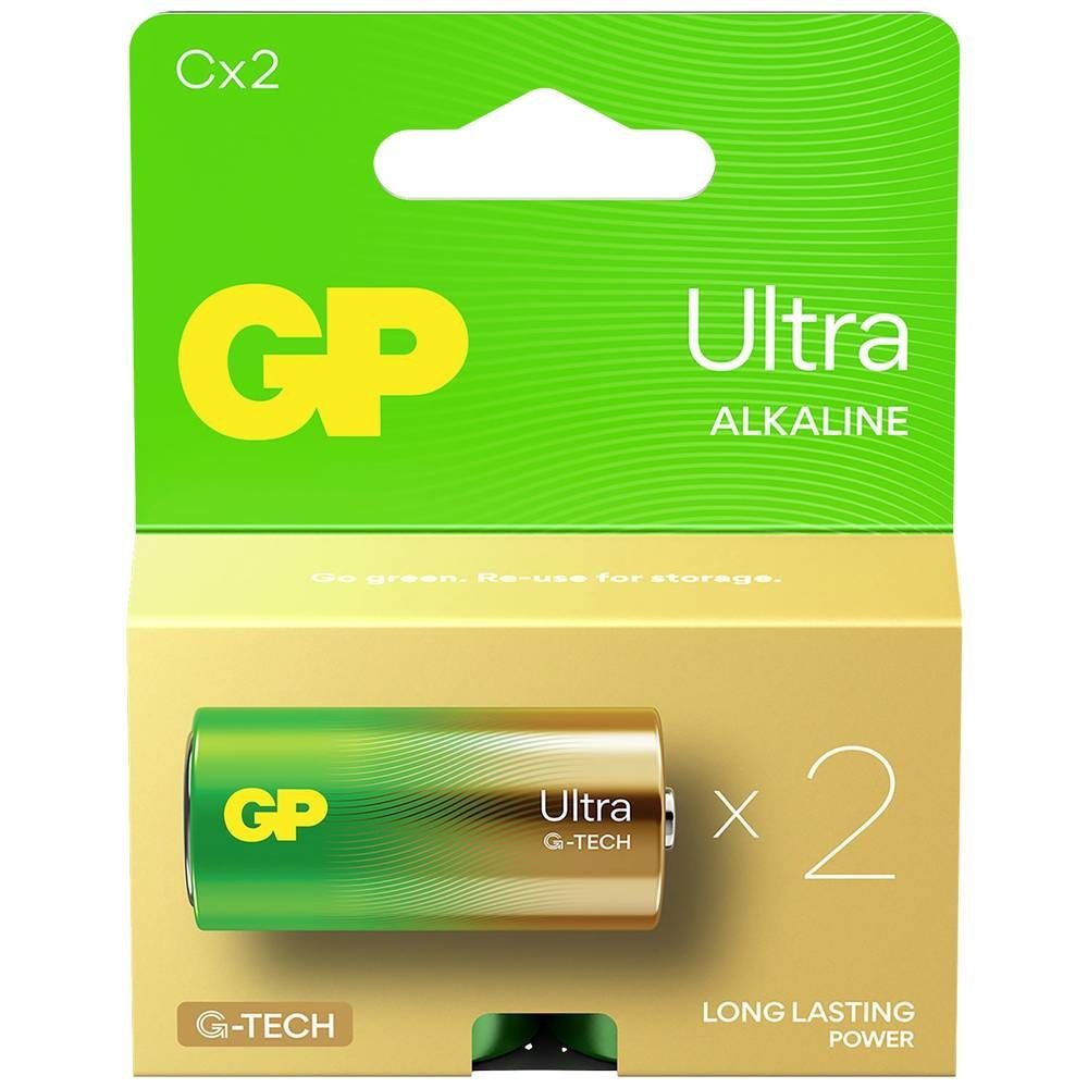 GP Batteries GP Ultra Alkaline Batterien Lognlife, Baby, C Akku