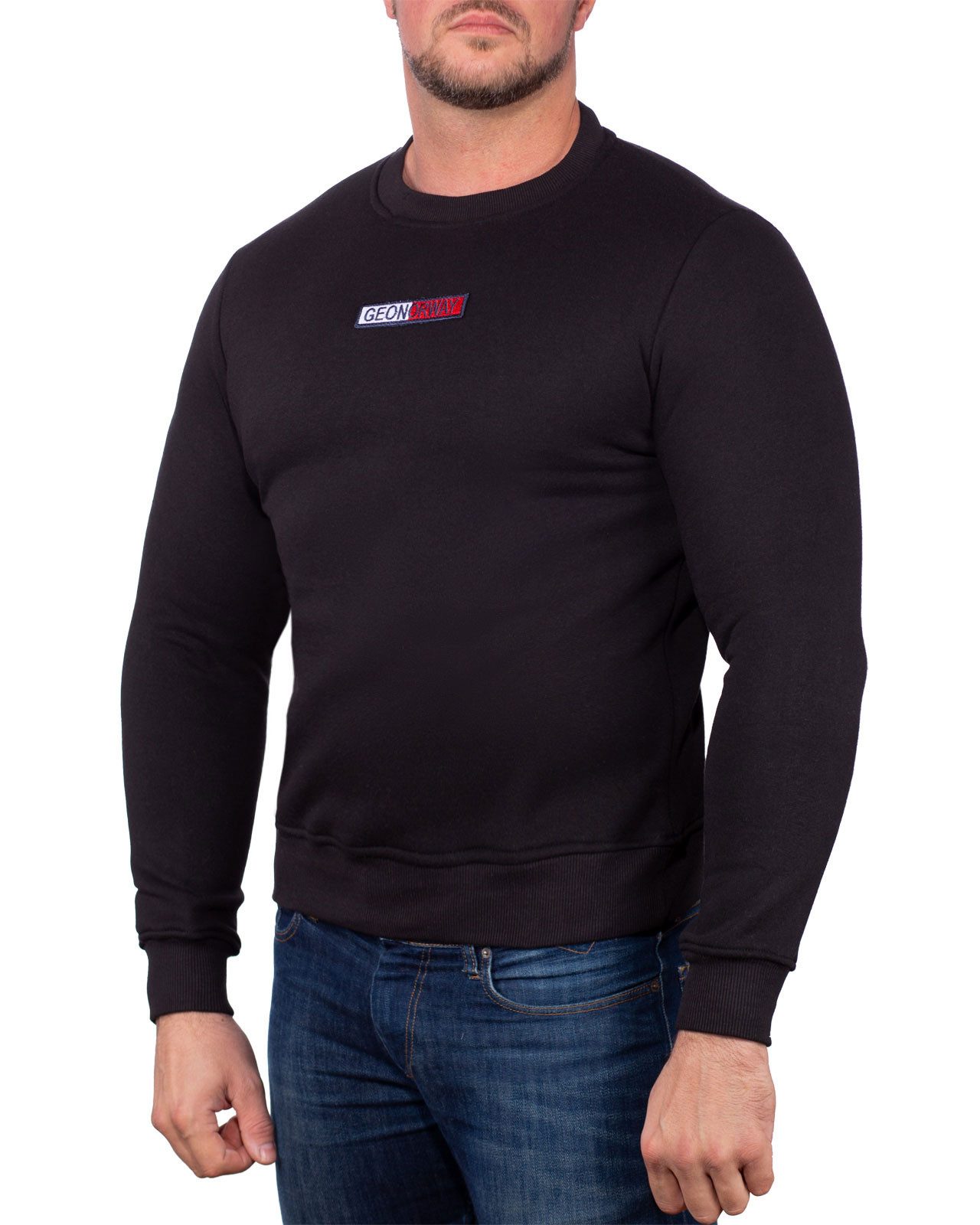 Geo Norway Rundhalspullover Herren Sweatshirt bagarrett Black S Elegantes Design mit Logo