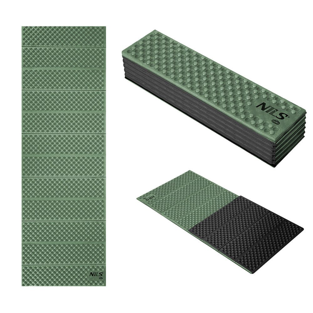 NILS CAMP Fitnessmatte Faltmatte Isomatte Outdoor (Spar-Set, 1-St., 182 x 60 x 2 cm leicht), faltbar, ultraleicht, XPE, wärmeisolierend