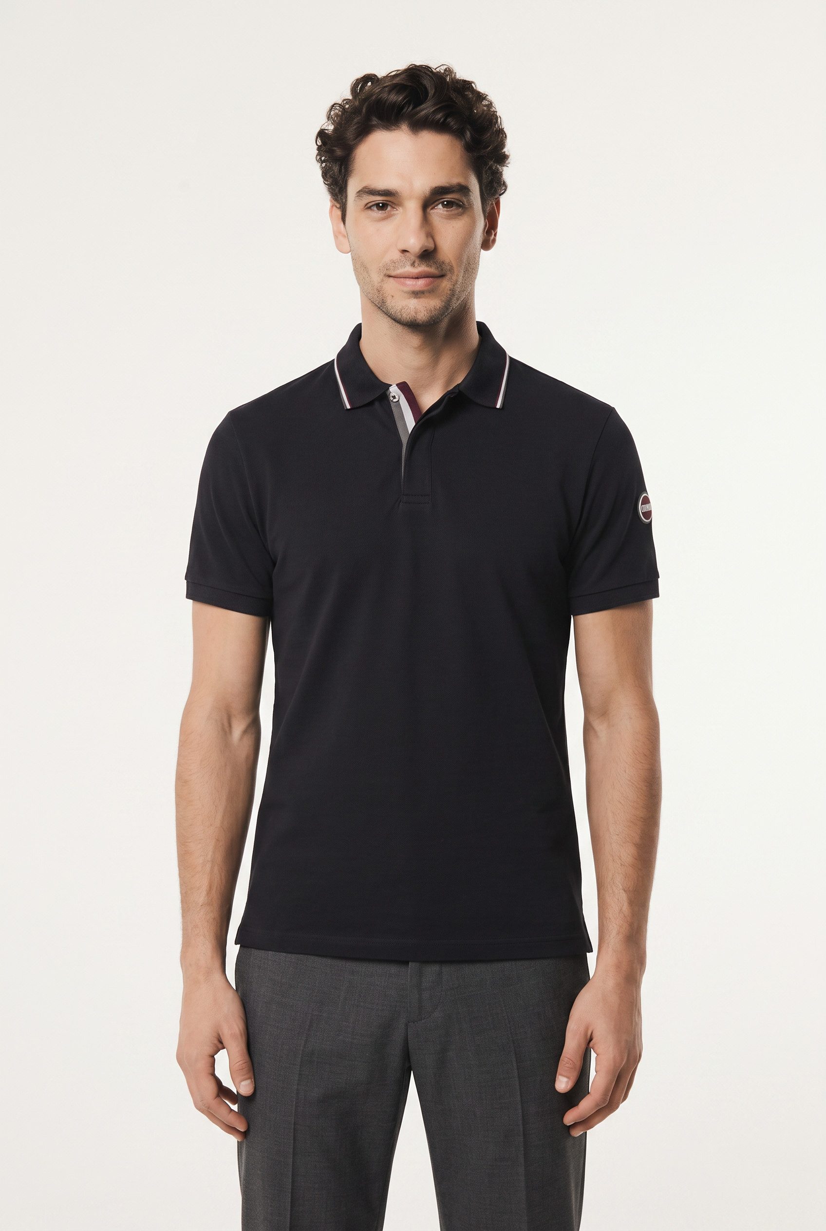 Colmar Poloshirt MENS KNITTED SHIRT aus Baumwolle, verdeckte Knopfleiste, regular fit