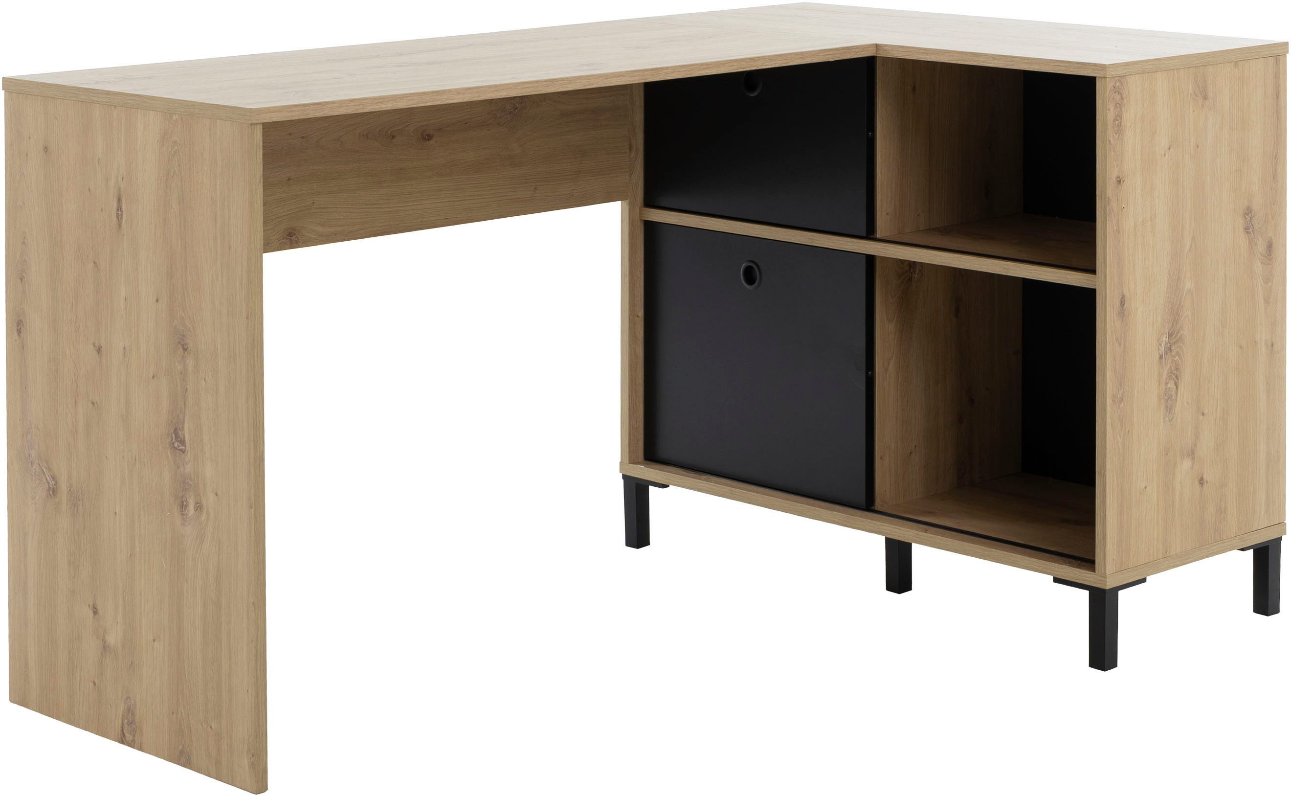 Gami Schreibtisch BOLT, Ein funktionaler Eckschreibtisch dank seines Stauraumteils