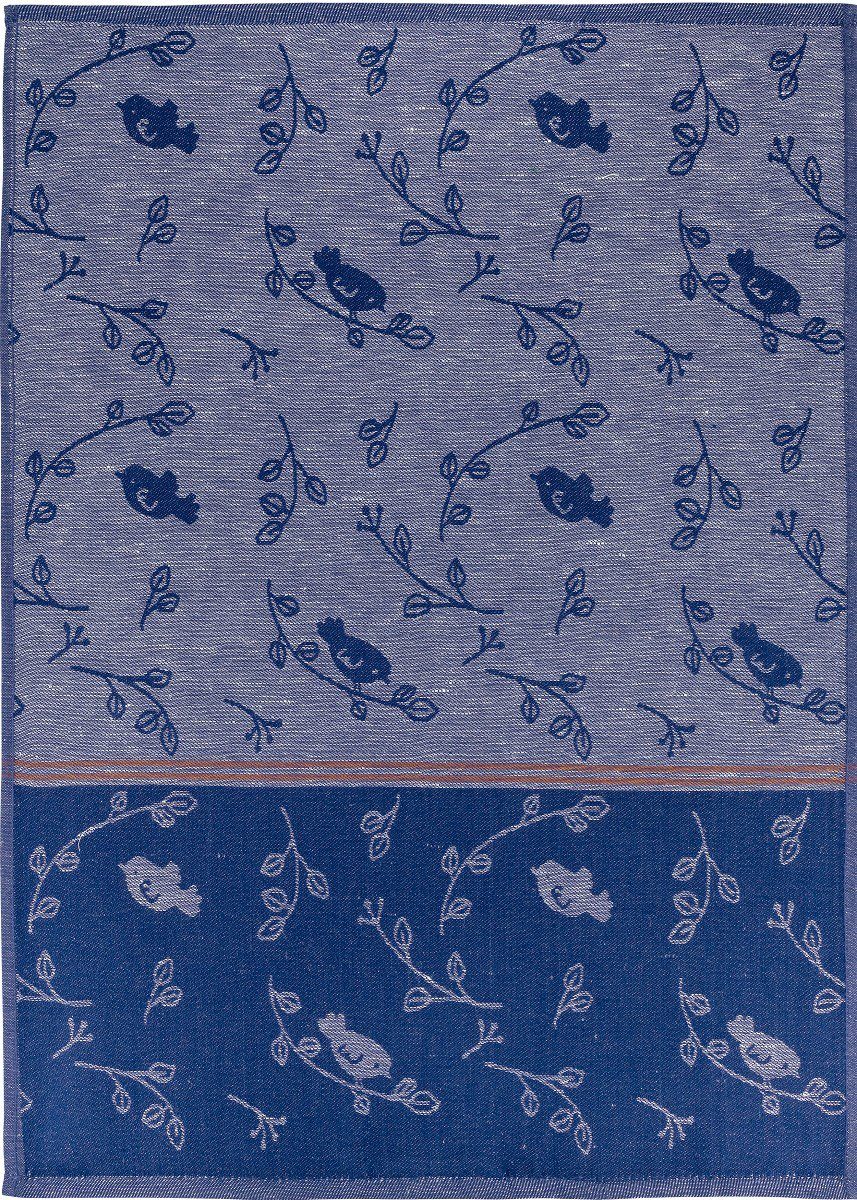 Kracht (3 ca. cm, 70 Set), 50 Geschirrtücher Geschirrtuch 3er Halbleinen 3-tlg., Pack Stück), Jacquard Blau (Set, x Piepmatz,