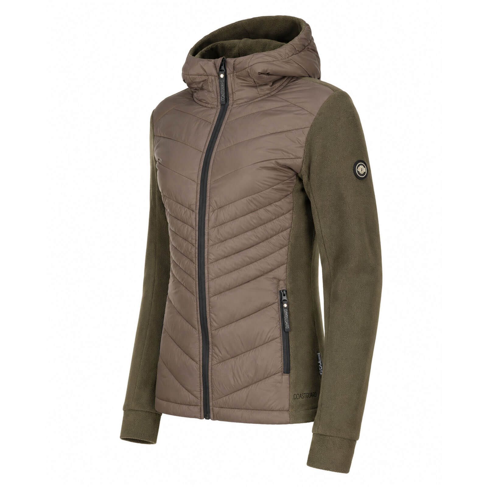 Coastguard Steppjacke Damen Hybridjacke Übergangsjacke - Leichte Jacke mit Fleece und Stepp Velvet-Fleece mit Stepp, Angeschnittene Kapuze, Reißverschluss-Tasch – Bild 5 von 5