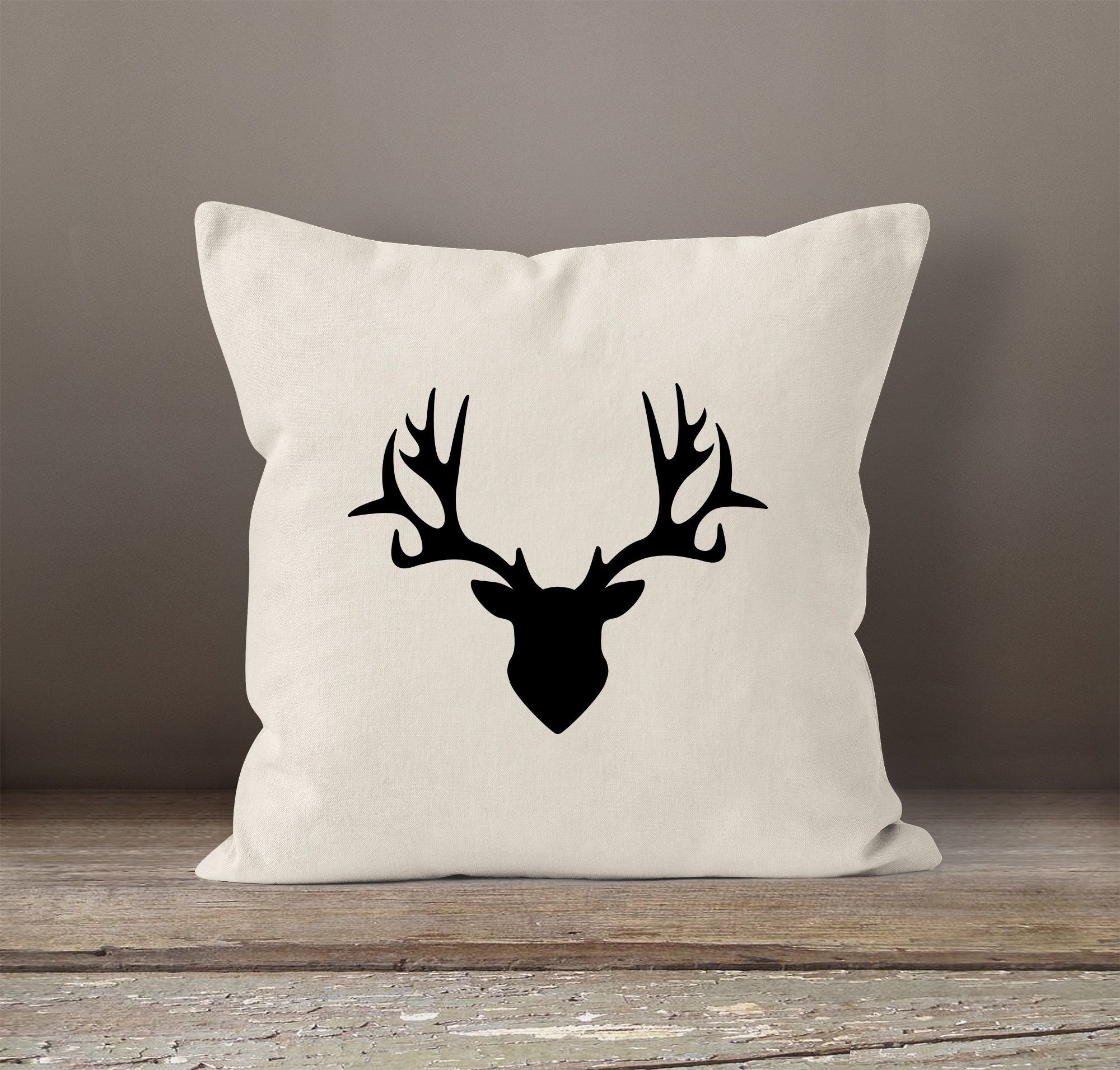 MoonWorks Dekokissen Kissenbezug Kissen-Hülle Deko-Kissen 40x40 Hirsch Gewe günstig online kaufen