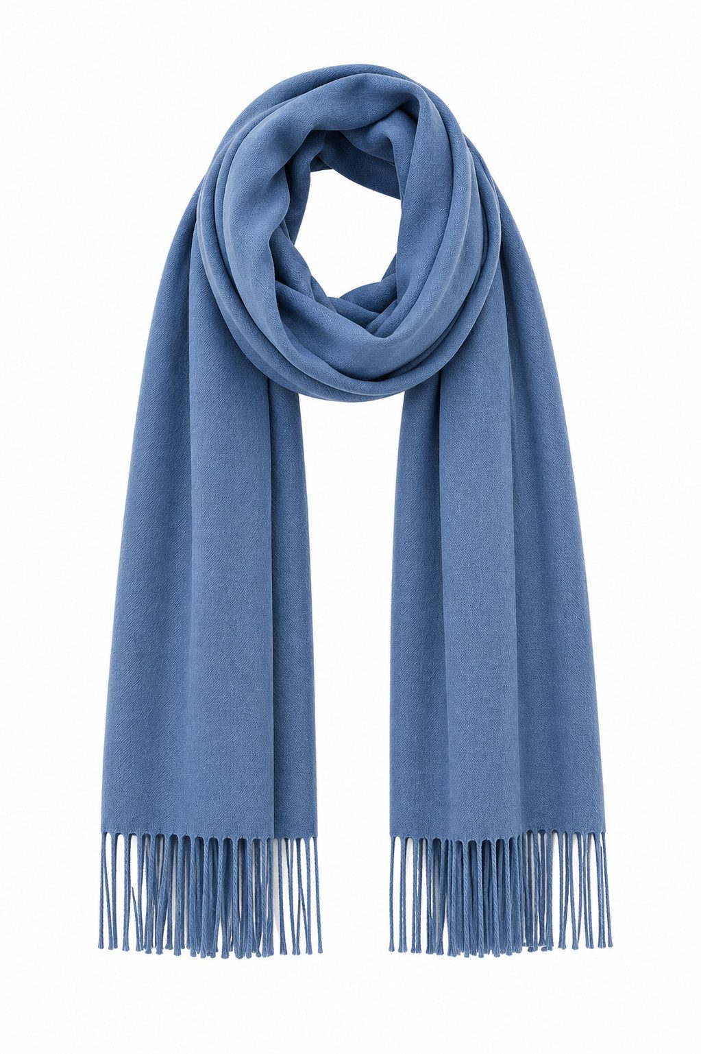 Pashmina - Fransenschal unifarben - weicher Kaschmirschal für Sie und Ihn