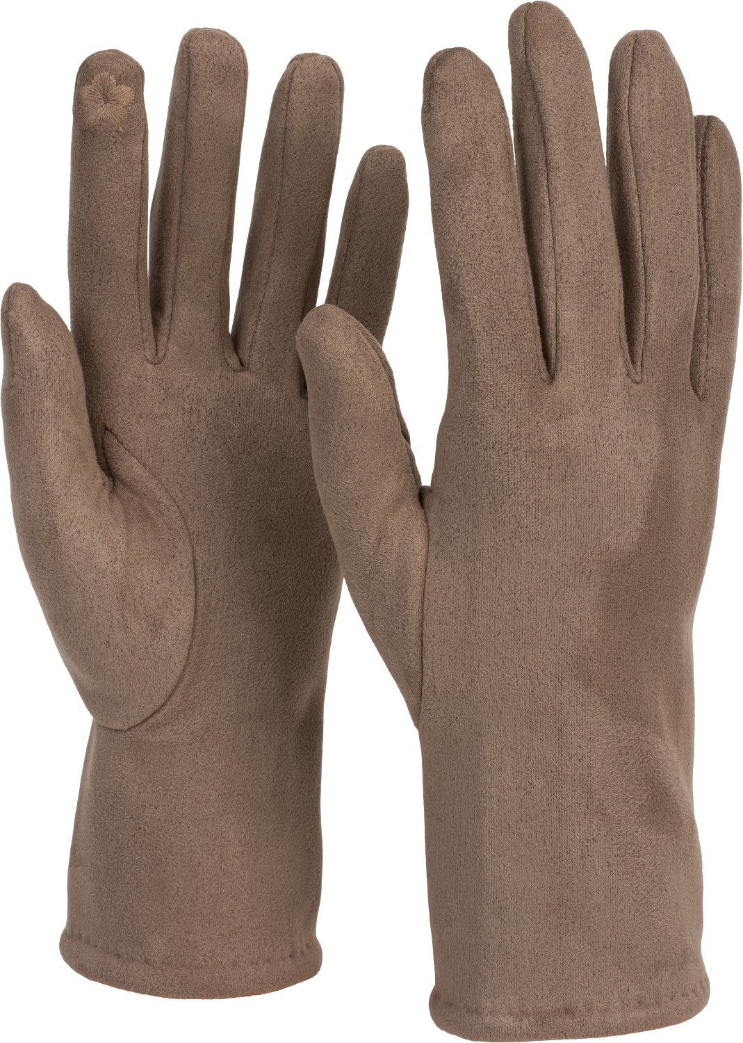styleBREAKER Strickhandschuhe Touchscreen Stoff Handschuhe mit abnehmbarer günstig online kaufen
