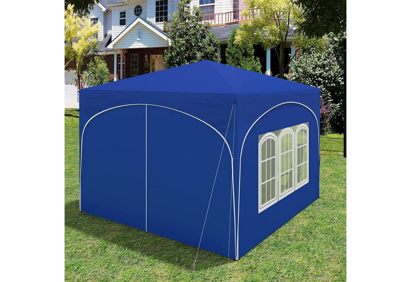 Thumbnail - Woltu Faltpavillon, mit 4 Seitenteilen, 3x3 m, mit 4 Seitenwänden, höhenverstellbar
