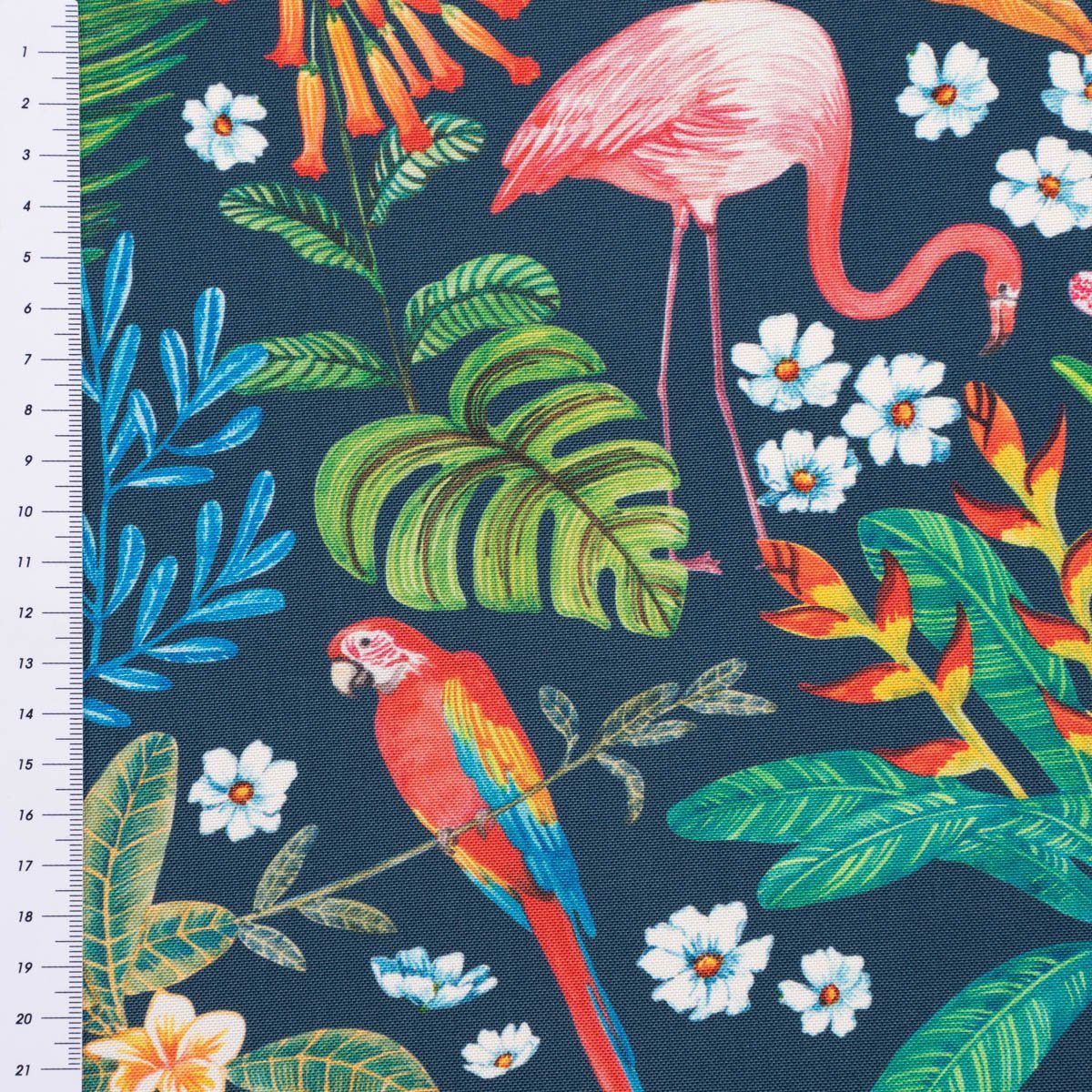 SCHÖNER LEBEN. Tischläufer SCHÖNER LEBEN. Papagei, Flamingo Tischläufer Blüten Outdoor abwaschbar Caraibes