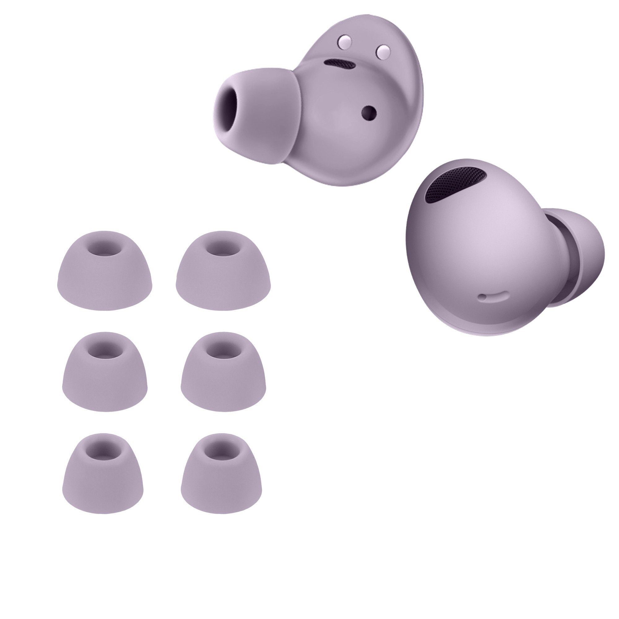 kwmobile 6x Polster für Samsung Galaxy Buds 2 Pro Ohrpolster (3 Größen - Silikon Ohrstöpsel In-Ear Kopfhörer)
