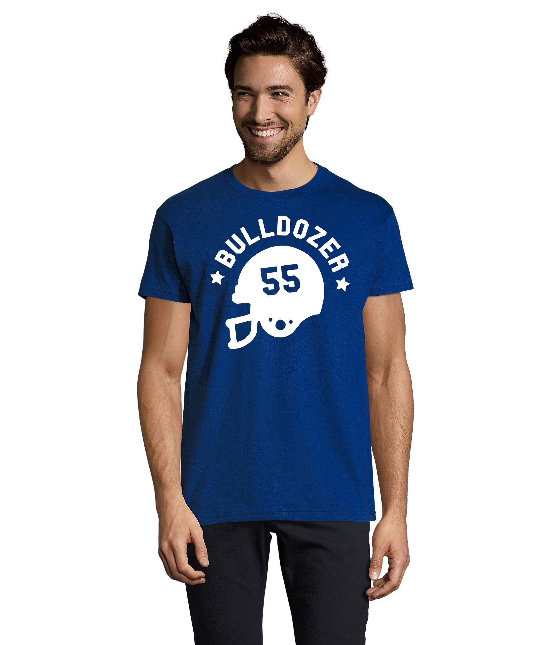 Blondie & Brownie T-Shirt Herren Bulldozer Mücke 63 Logo Spruch Print Film TV in Übergrößen Royalblau