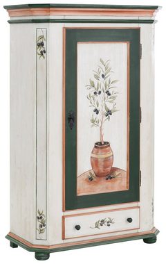 Premium collection by Home affaire Garderobenschrank »Olive« mit schönen Ornamenten und einem besonderen handgemalten Olivenbaum auf der Türfront