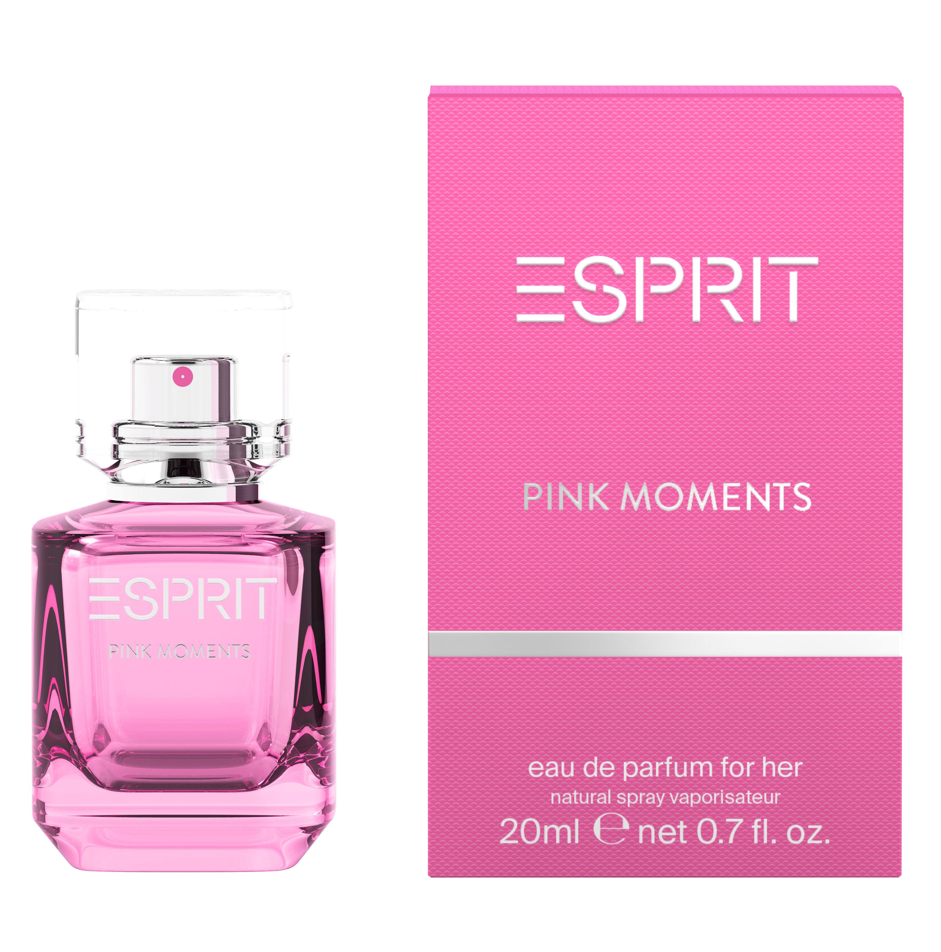 Esprit Eau de Parfum ESPRIT PINK MOMENTS FOR HER EDP 20ml, Fruchtig-sinnlicher Duft, der Unschuld und Leidenschaft vereint.