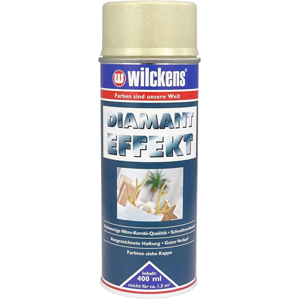 Wilckens Farben Sprühlack Diamant Effekt Spraylack 400ml Goldschimmer Effektlack, für Metall, Holz, Glas und Keramik