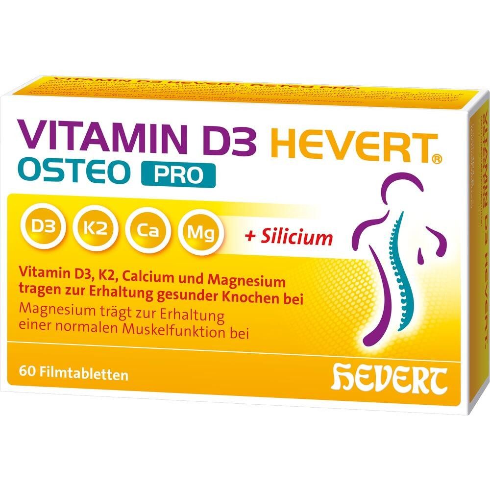 Hevert Arzneimittel VITAMIN D3 HEVERT Osteo Pro Filmtabletten Filmtabletten, 60 St.