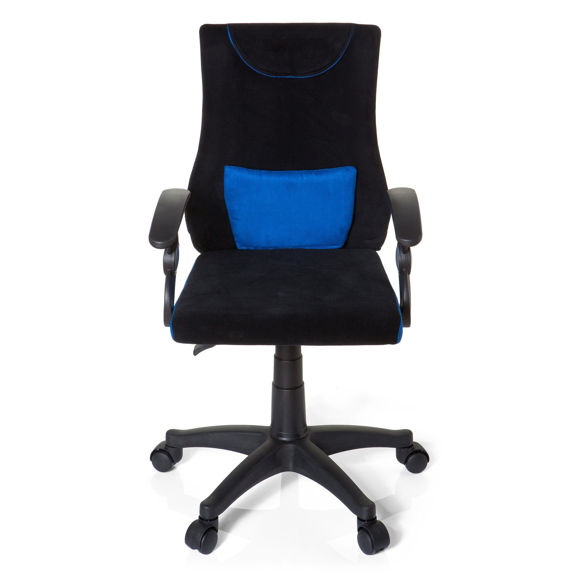 hjh OFFICE Drehstuhl Kinderdrehstuhl KIDDY PRO AL Stoff mit Armlehnen (1 St), mitwachsend, ergonomisch Schwarz/Blau