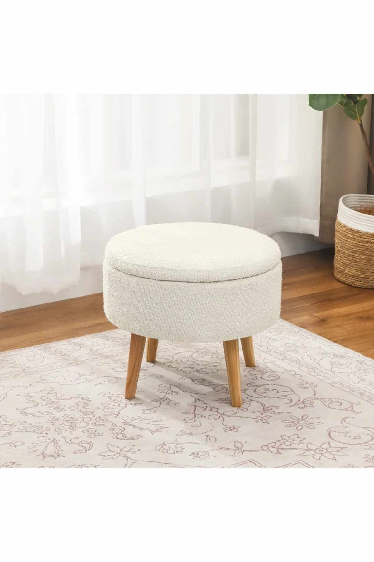 Skye Decor Pouf Bliss-Berlin (1-St., 1 Pouf), Mit Eschenholzbeinen