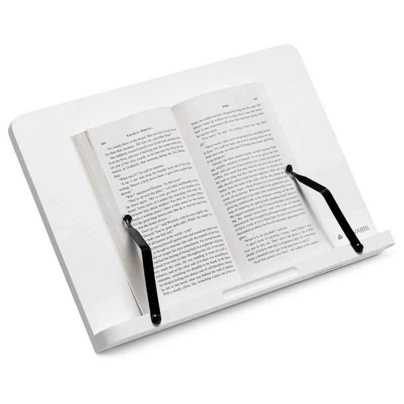 Navaris Buchstütze Buchständer iPad - 34x24cm - aus Holz - für Küche Schreibtisch (1 St)