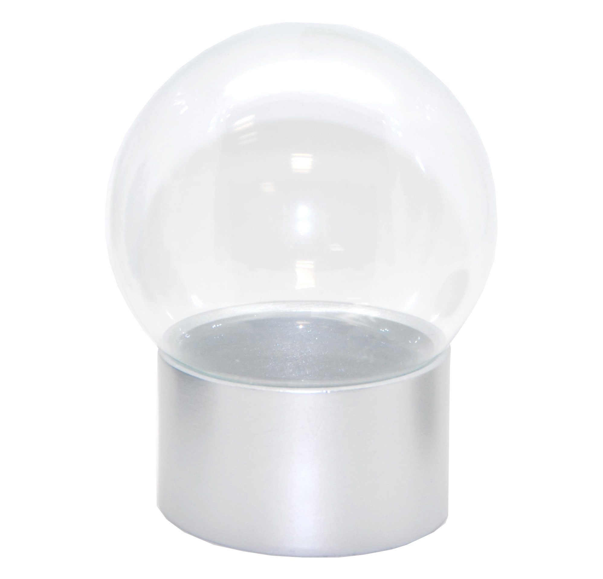 Snowglobe-for-you Schneekugel Schneekugel Bastelset Glas 100 mm breit silber rund