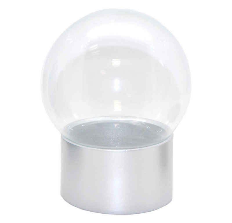 Snowglobe-for-you Schneekugel Schneekugel Bastelset Glas 100 mm breit silber rund