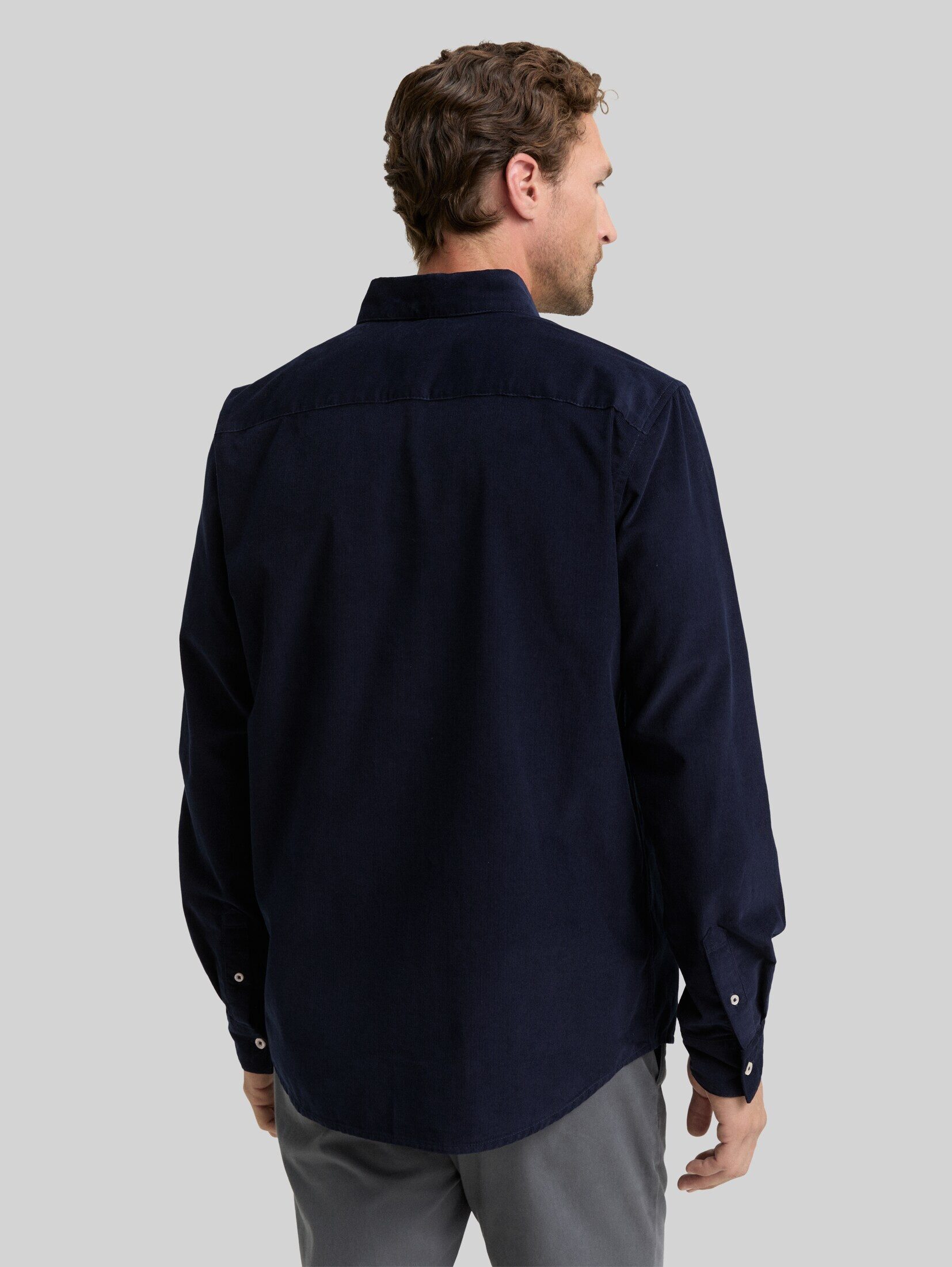 TOM TAILOR Langarmhemd Blusen & Shirts Regular Fit Cordhemd mit Brusttasche
