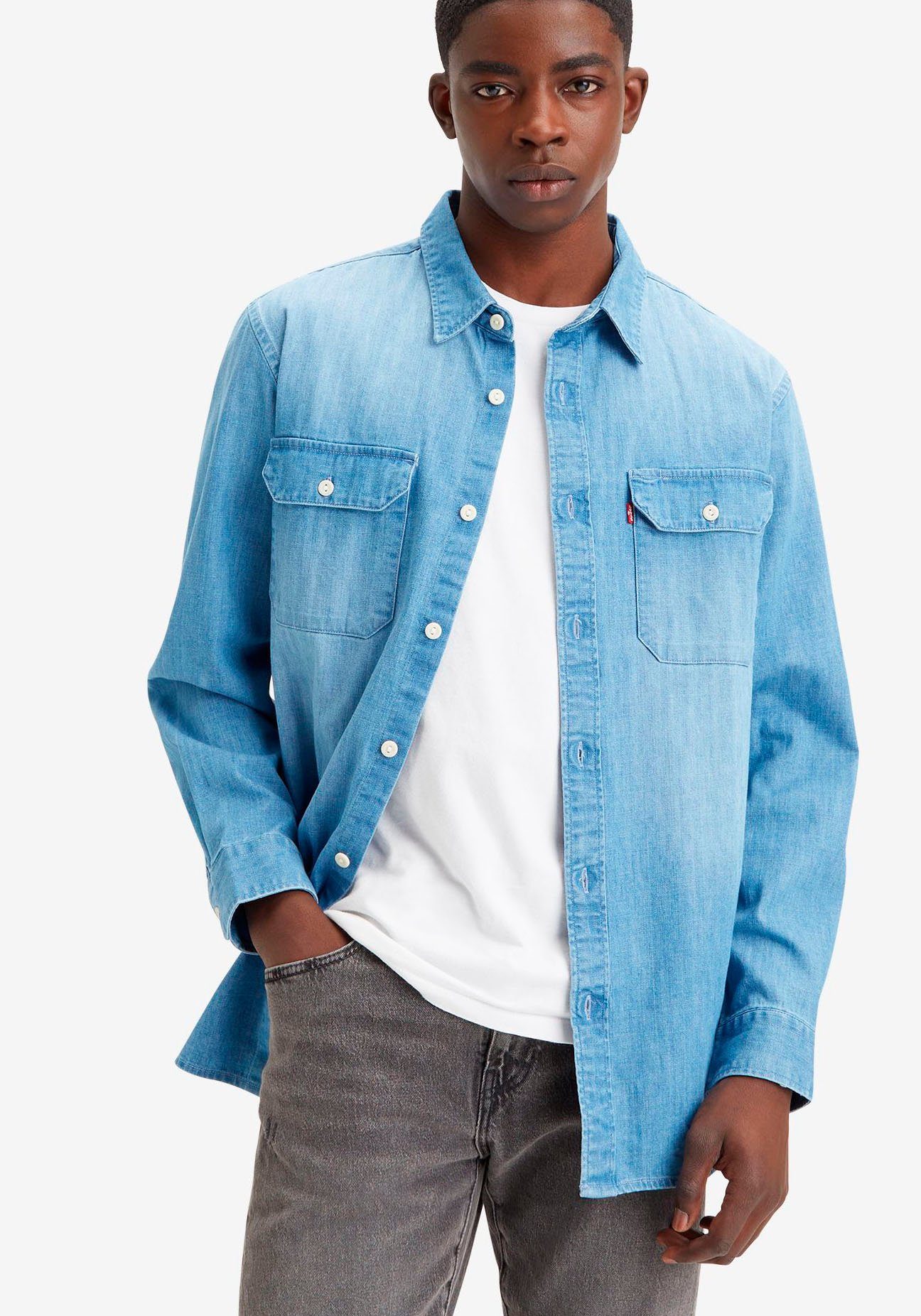 LE Jeanshemd light Levi's® mit JACKSON WORKER franklin wash Brusttaschen