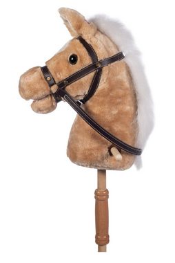 CasualRiding Steckenpferd Steckenpferd -Lotta- 2500 beige St, Abnehmbarer Holzstab, Soundfunktion, Trense, 2 Applikat.; 100 cm lang