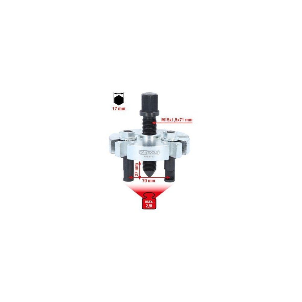 KS Tools Modellierwerkzeug 150.3130, 150.3130 Universal-Riemenscheiben-Abzieher