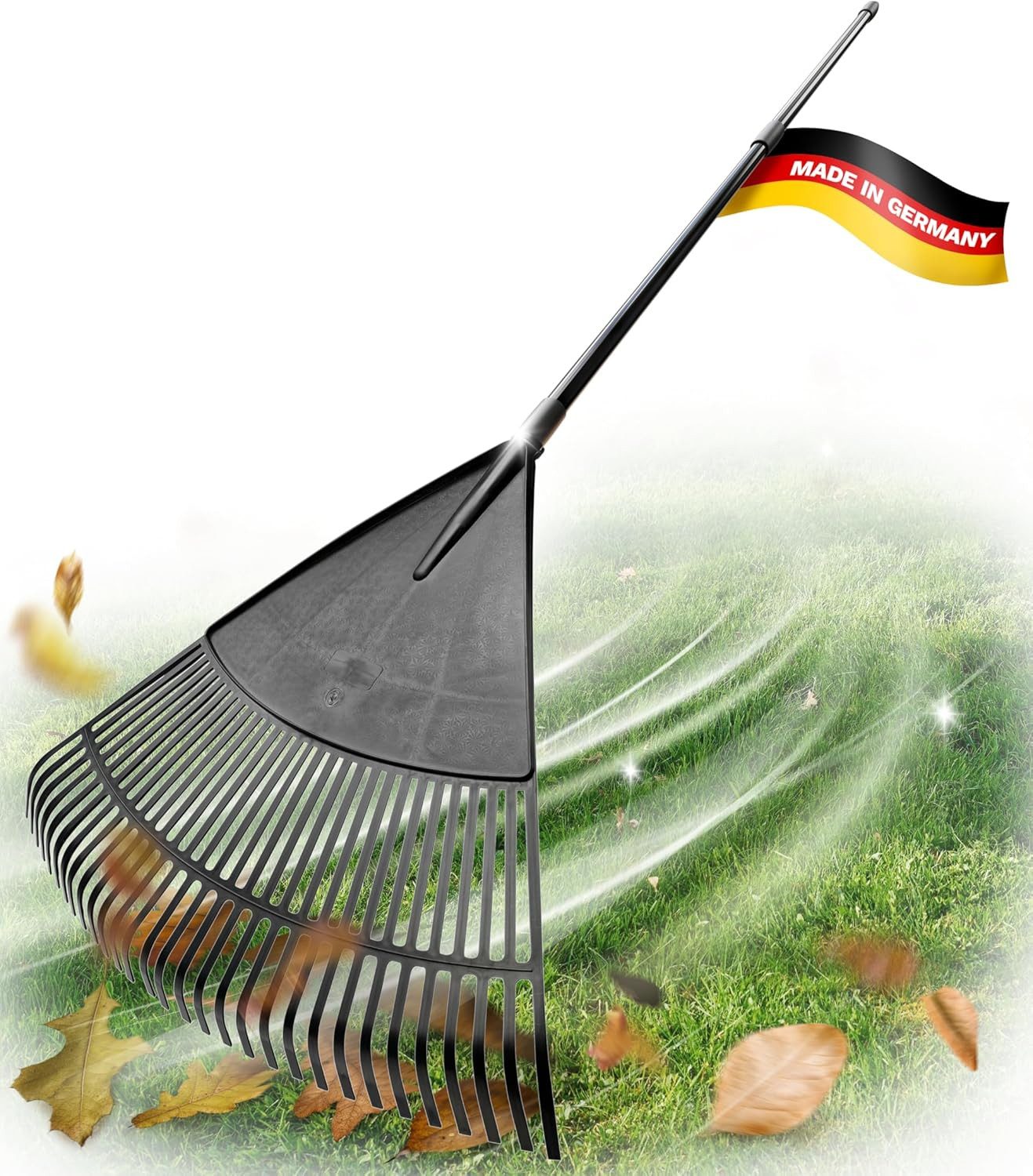 Novatool Kehrgarnitur 31039-19444-1x, (1-tlg), Novatool Laubbesen mit Teleskop-Stiel bis 152cm, Laubfeger mit 30 Kuns