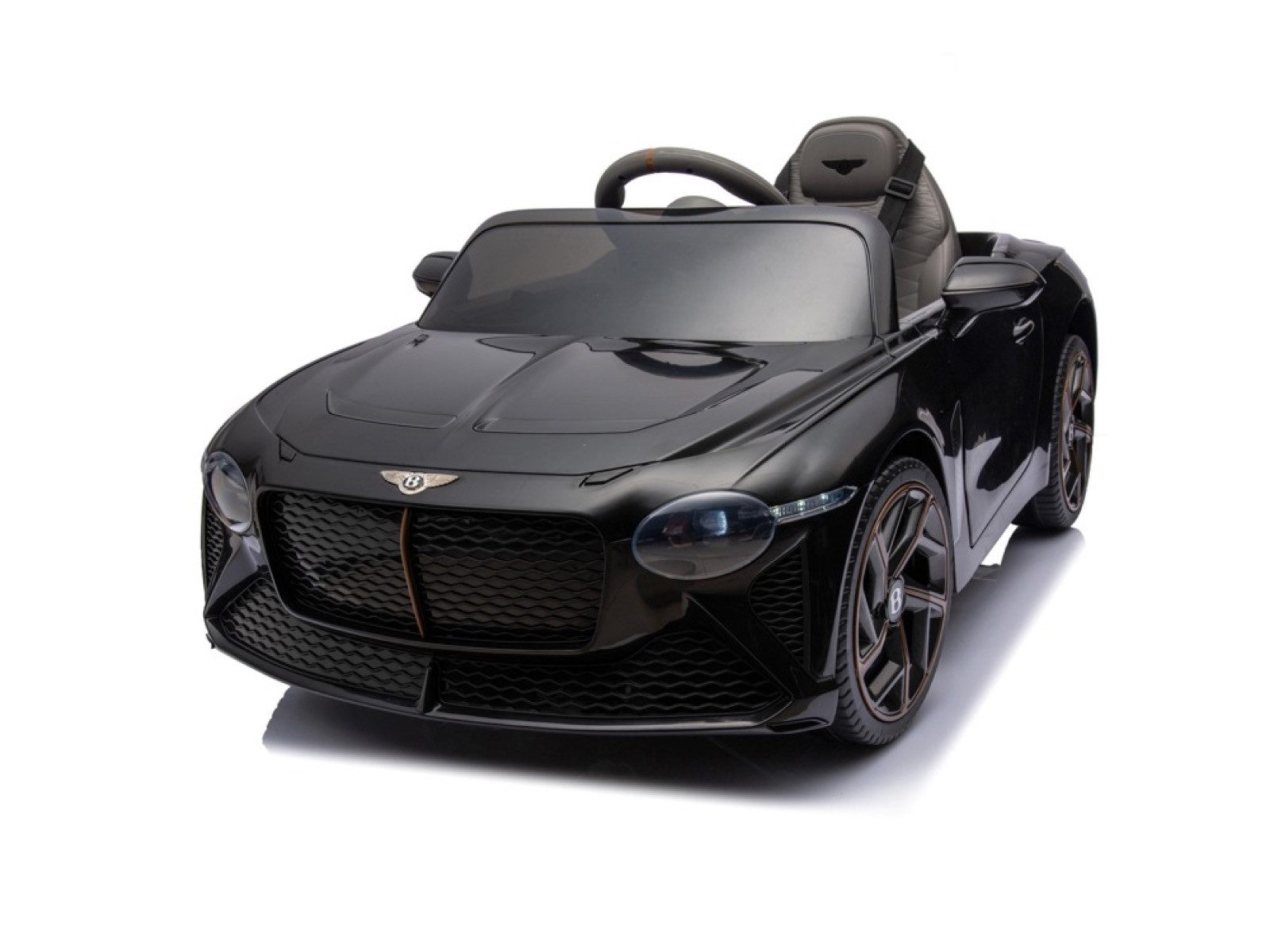 TPFLiving Elektro-Kinderauto Go-Kart mit EVA und Kunststoffreifen zum Driften, Belastbarkeit 30 kg, Kinderfahrzeug mit Soft-Start und Bremsautomatik - Farbe: schwarz