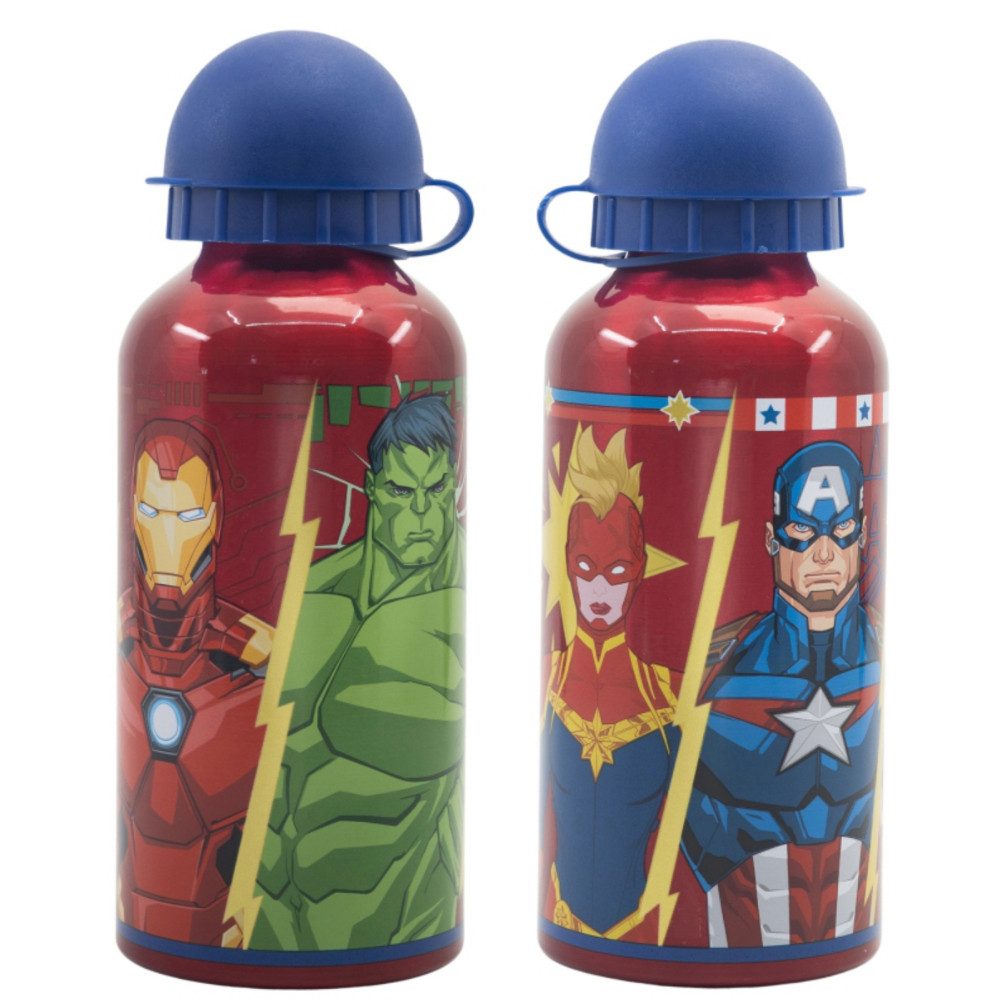 Trinkflasche Marvel Avengers Kinder Alu Wasserflasche Flasche 400 ml