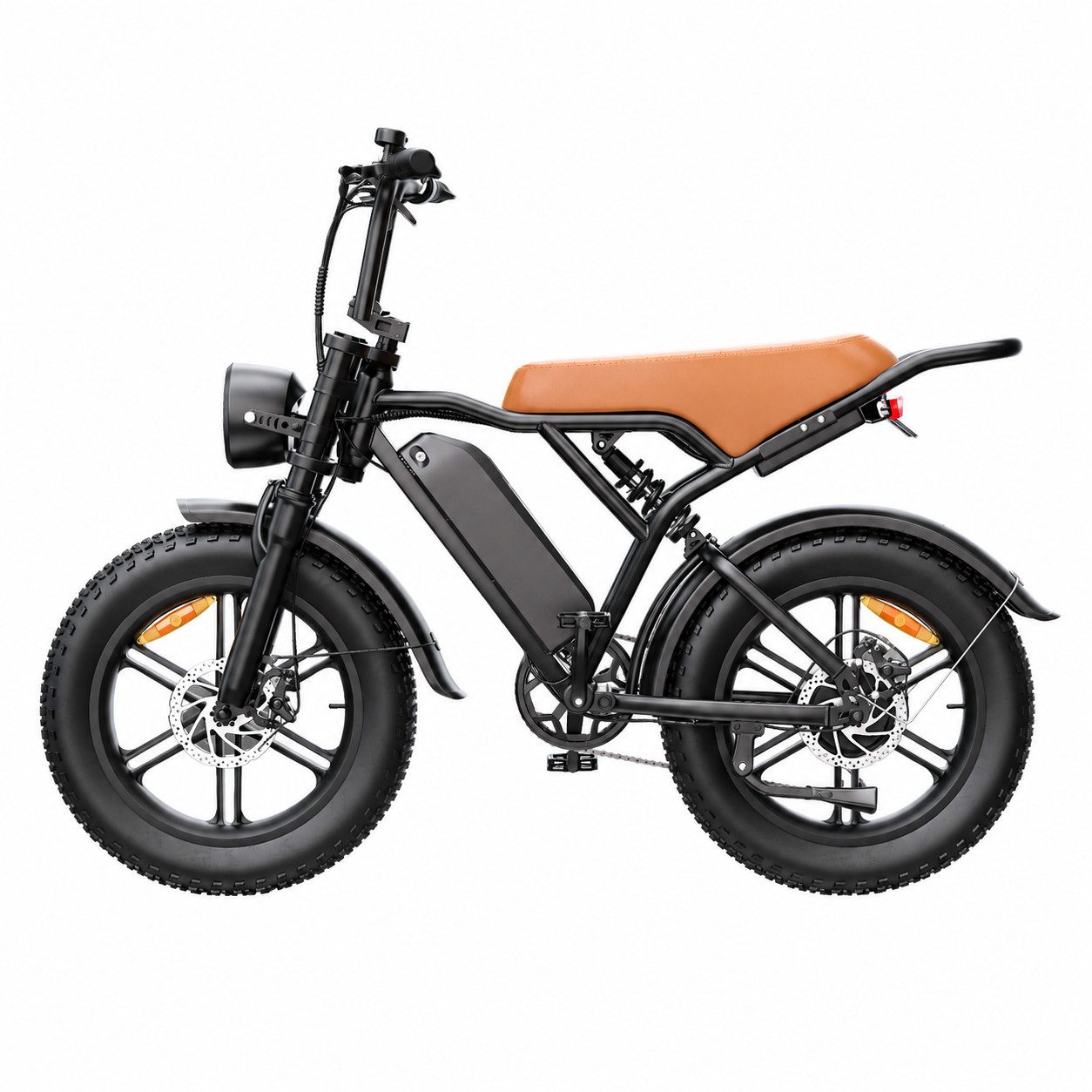 PixelPilot E-Bike Mountainbike 20 Zoll E-Fatbike V20 Elektrofahrrad 48V 15,6Ah Akku 250W Motor, 7 Gang, Heckmotor, 748,8 Wh, 7-Gang-Schaltung, Vollfederung, LCD Display und Gepäckträger
