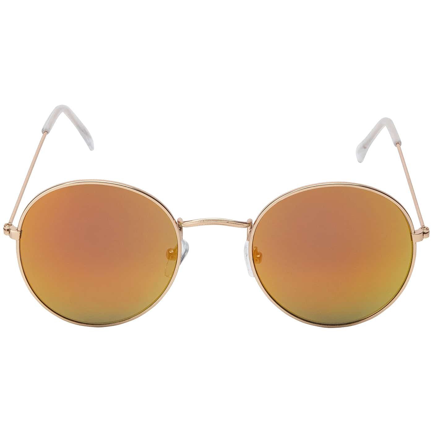 BEZLIT Eyewear Retrosonnenbrille Rund Form Verspiegelt Damen Herren Sonnenbrille (1-St) mit orange, blau, hellrot, lila, grün und roten Linsen