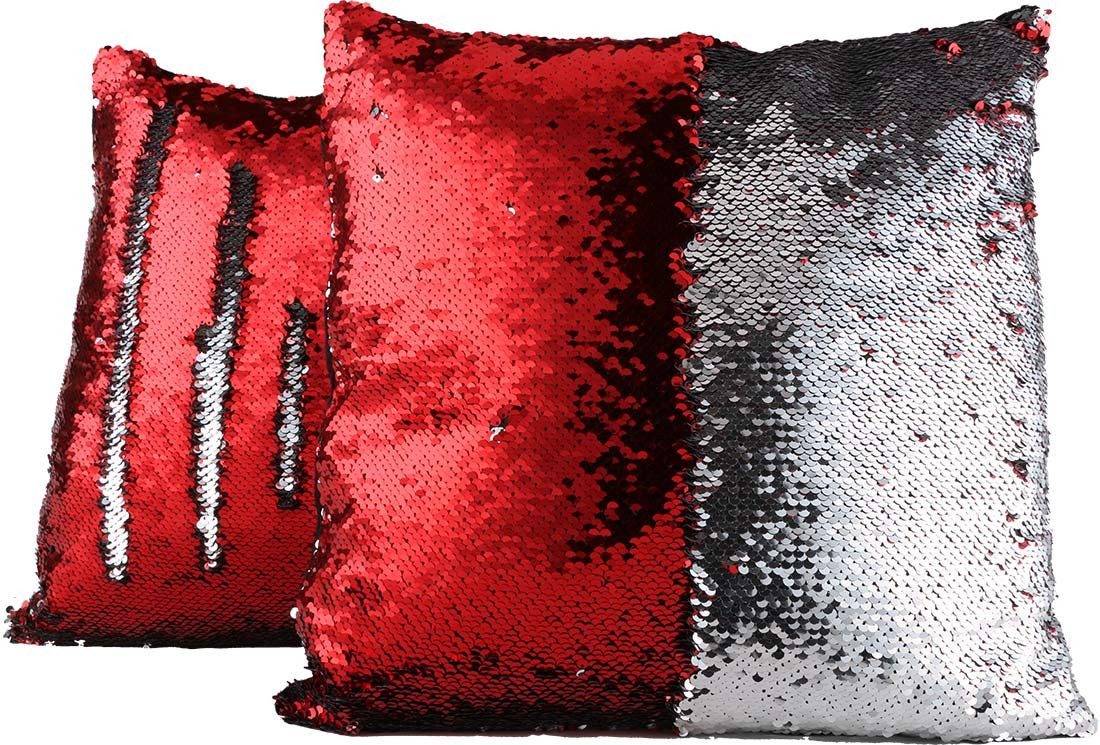 Jungengel Kissenbezug 4x Pailletten Kissenbezüge Dekokissen Couchkissen Gli günstig online kaufen