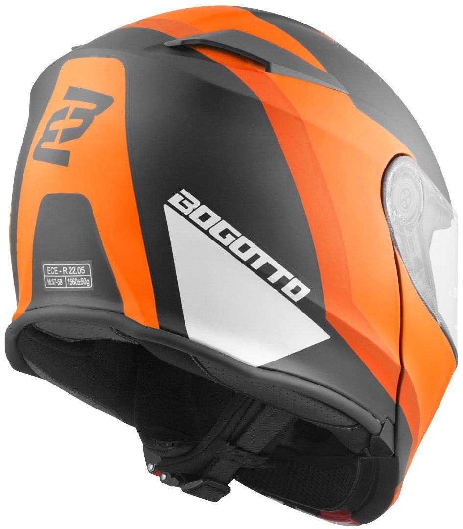 Bogotto Motorradhelm V271 BT Zabu Bluetooth Klapphelm, vorbereitet für Kommunikationssystem,integriertes Kommunikationss