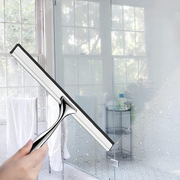 Caterize Duschabzieher Edelstahl mit austauschbarem Wischblatt Fensterabzieher für Badezimmer