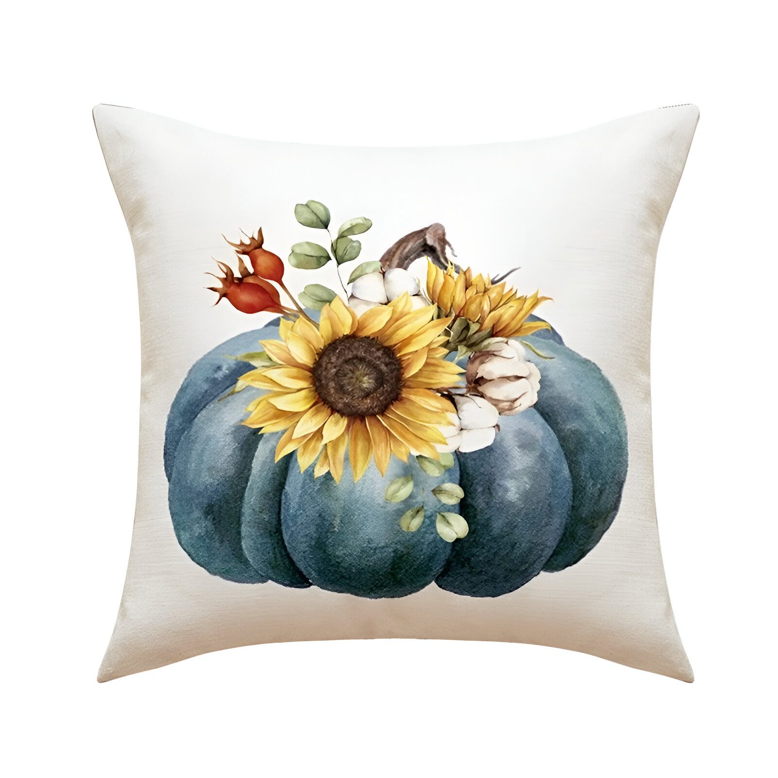 WS-Trend Kissenhülle Herbst Motiv 2er Set Kissenbezug Dekokissen 45x45 cm, (2 Stück)