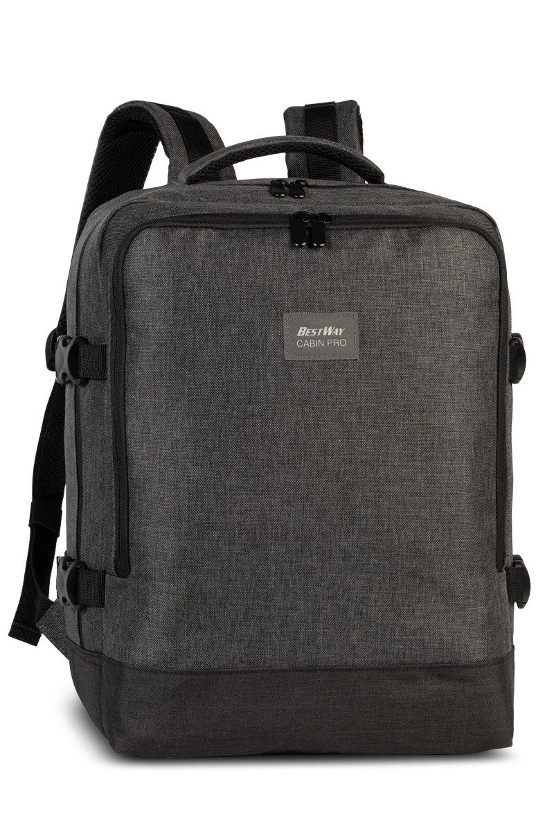 BestWay Bags Reiserucksack Cabin Pro Base, Reißverschluss-Geheimfach, Organizer