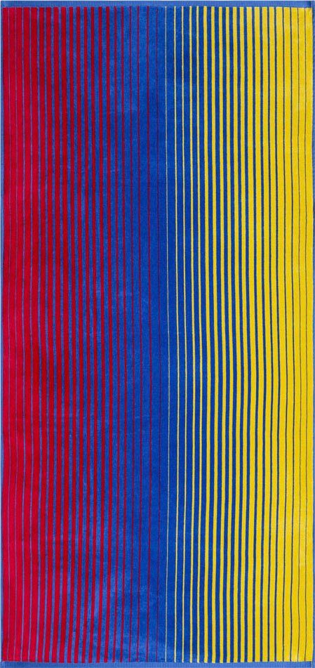 Egeria Strandtuch Summer Stripes, bunten Velours Velours Streifen, beschichtet mit antibakteriell (1-St)