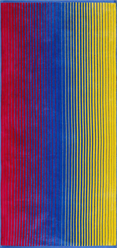 Egeria Strandtuch Summer Stripes, Velours (1-St), Velours mit bunten Streifen, antibakteriell beschichtet