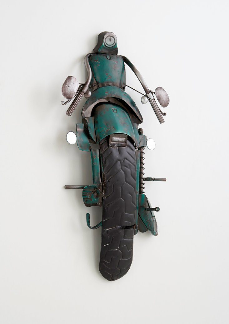 möbelando Wandgarderobe Friedrich, Wandgarderobe aus Metall in 3D Vintageoptik, mit 3 Garderobenhaken