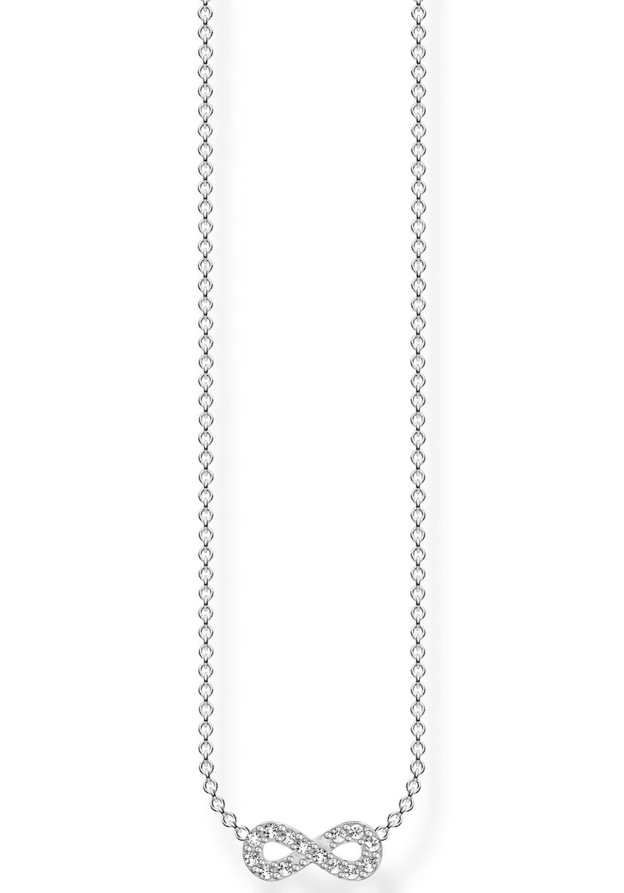 THOMAS SABO Kette mit Anhänger Infinity/Unendlichkeitsschleife,  KE2124-051-14-L45V, mit Zirkonia (synth), Das filigrane, funkelnde  Infinity-Zeichen der Kette macht jeden Look perfekt