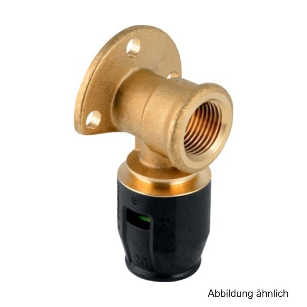 GEBERIT Wasserrohr Geberit PushFit Anschlusswinkel 90°, 16mm x 1/2" IG, L=52 mm, Messing