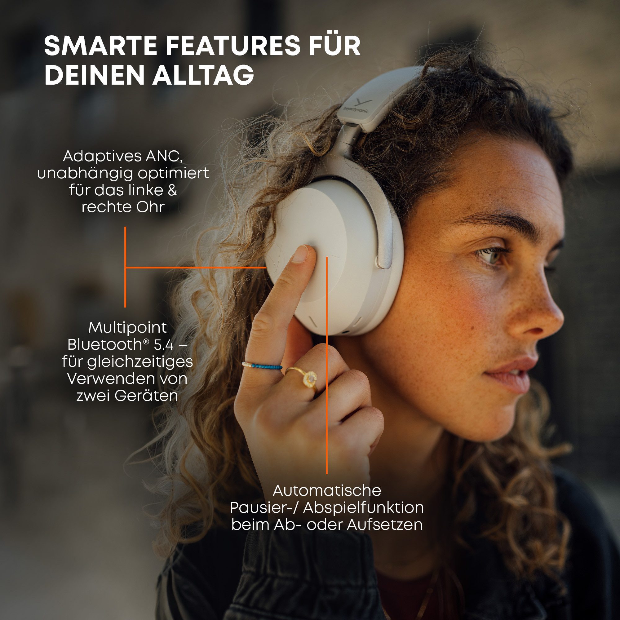 beyerdynamic AVENTHO 300 mit ANC Bluetooth-Kopfhörer (Keine Sprachsteuerung, Bis zu 50 Stunden Akkulaufzeit mit ANC)