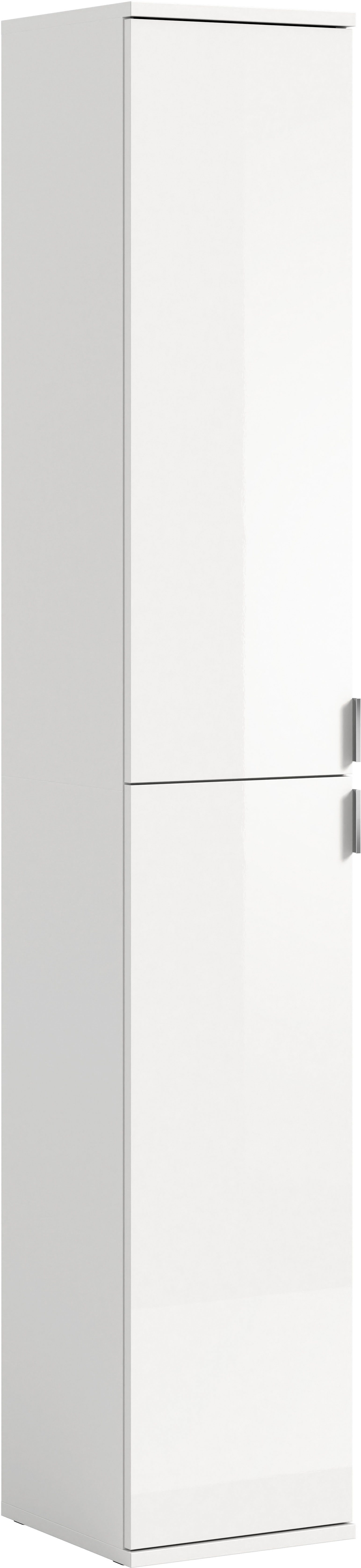 Garderobenschrank Trondheim, Höhe 193 cm, 2 Türen, 6 Fächer, 4 Einlegeböden