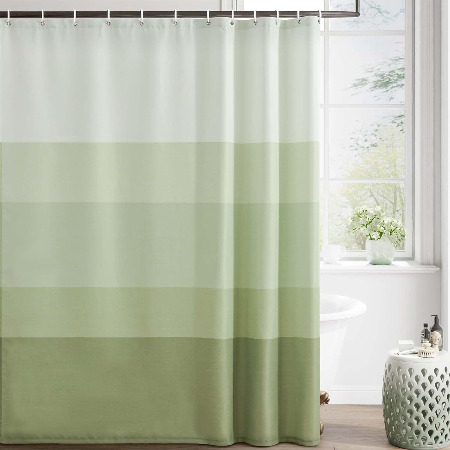 Agger Duschvorhang 180x180 cm Badewanne Waschbar Textil Shower Curtains