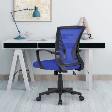 Yaheetech Bürostuhl, Schreibtischstuhl mit Wippfunktion