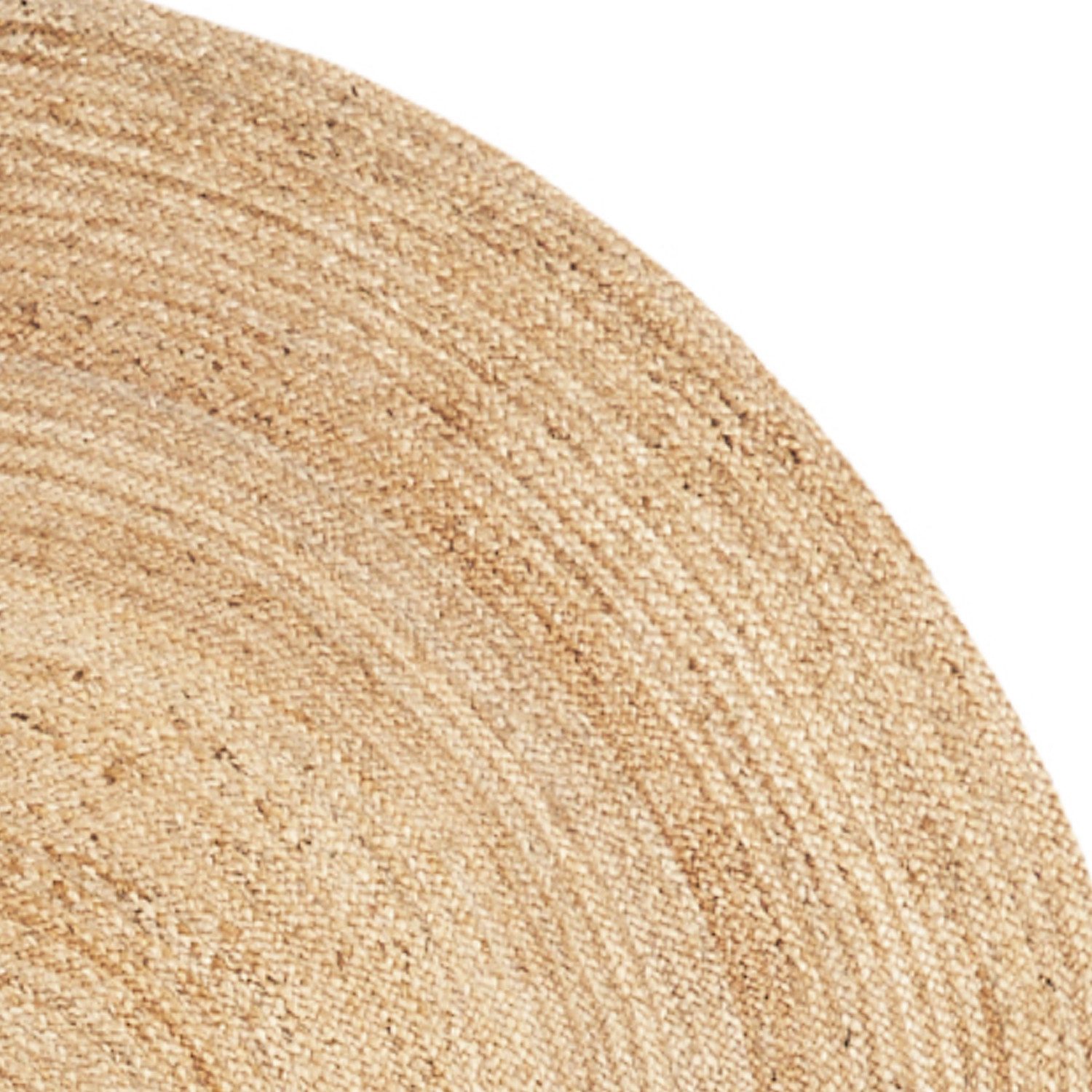 Marrakesch Orient & Mediterran Interior Teppich Runder Jute-Teppich Abril handgefertigt Outdoor in Natur 200 cm Deko, Höhe: 1 mm, Handarbeit